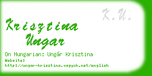 krisztina ungar business card
